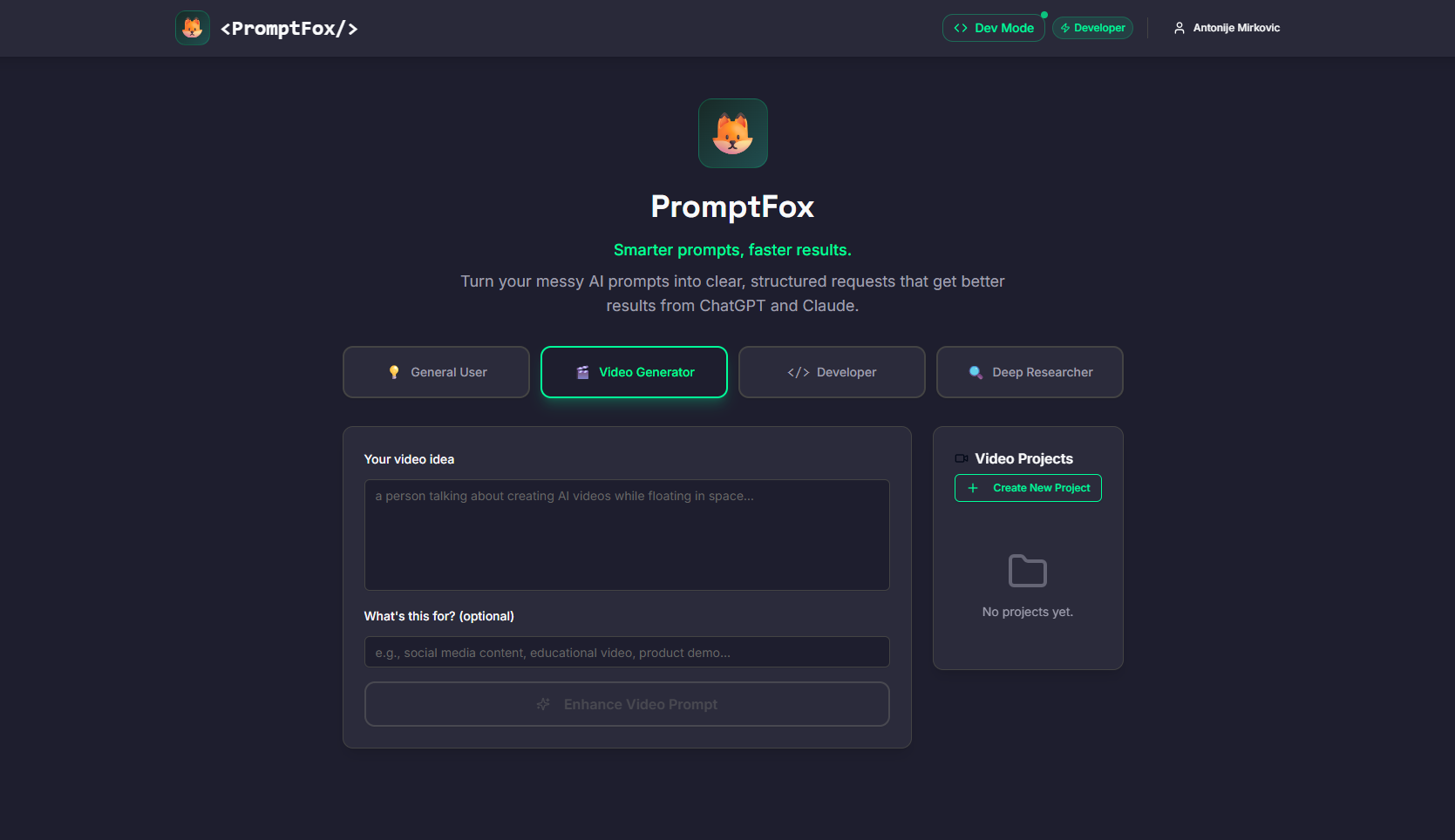 Prompt Fox